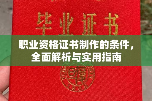 阿尔山职业资格证书制作的条件，全面解析与实用指南